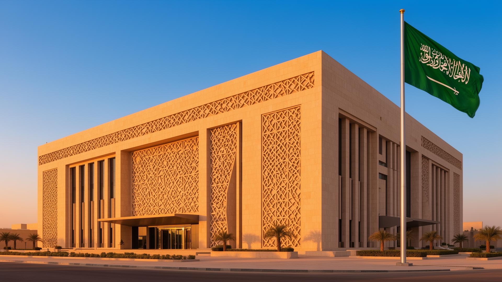 مبنى محكمة سعودية حديث بطراز معماري إسلامي